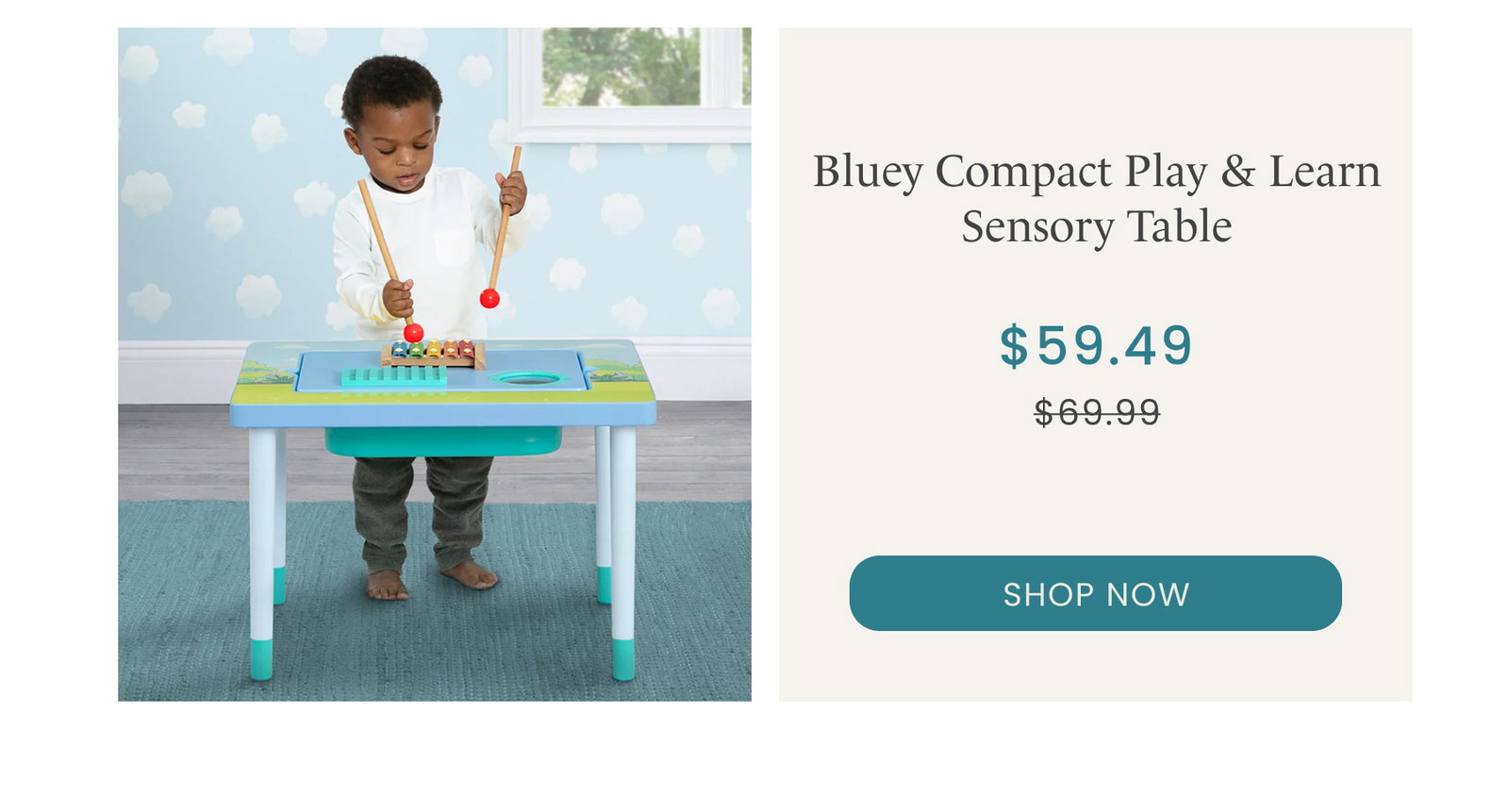 Shop Bluey Compact Play & Learn Sensory Table