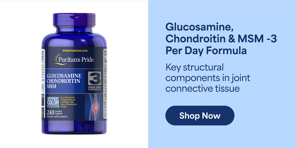 Glucosamine, Chondroitin & MSM -3 Per Day Formula