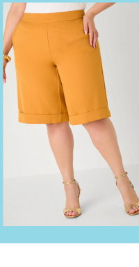 Cuffed Pull On Shorts