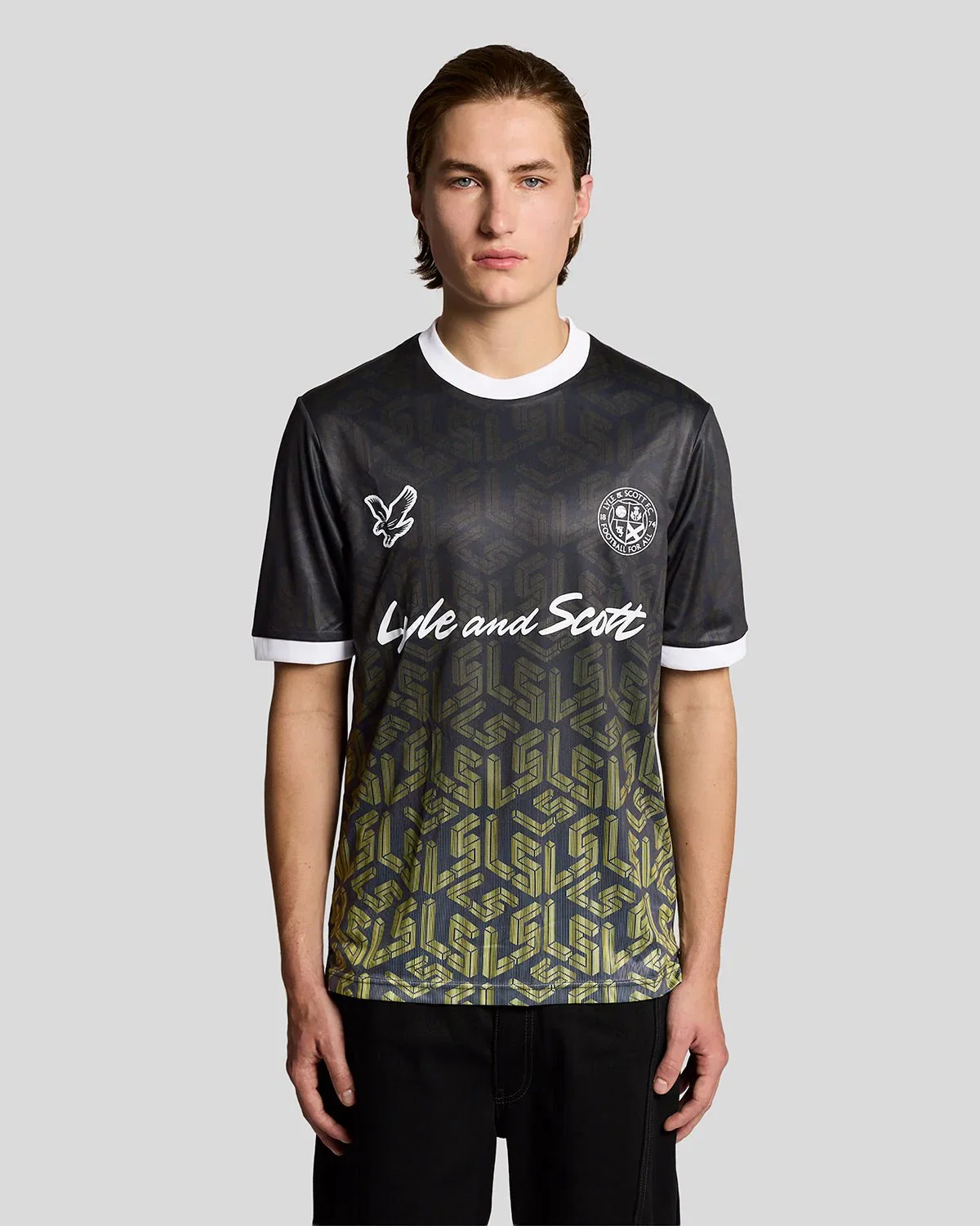 Image of Sports Ombre Emblem Football Shirt