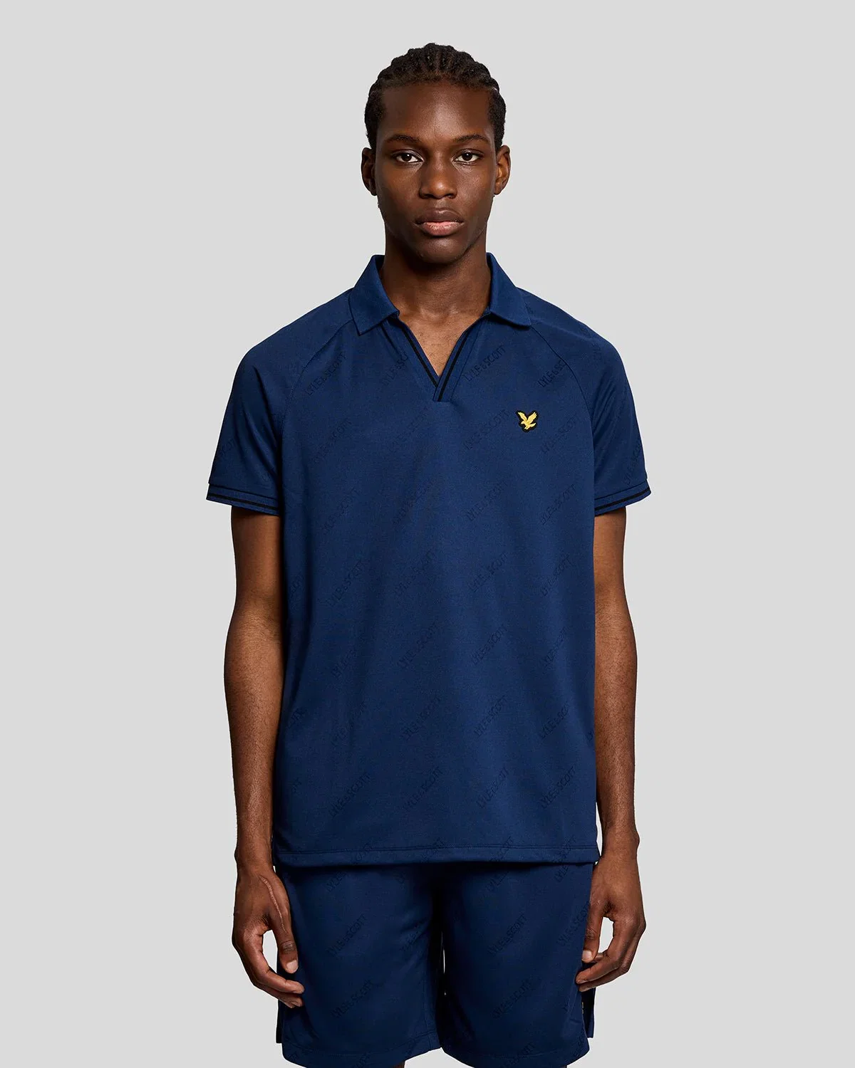 Image of Sports Embossed Football Polo Shirt