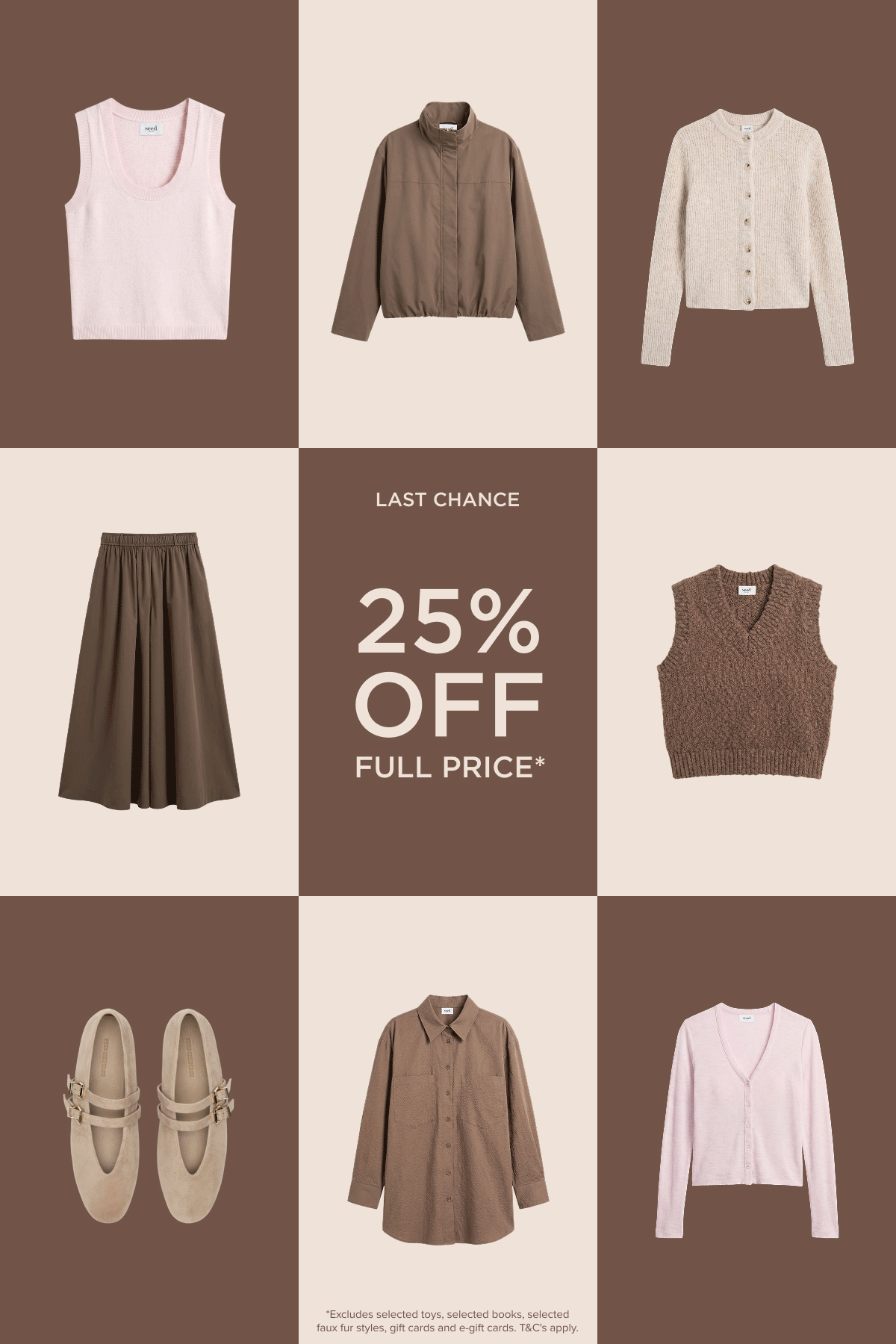 25% Off Full Price.