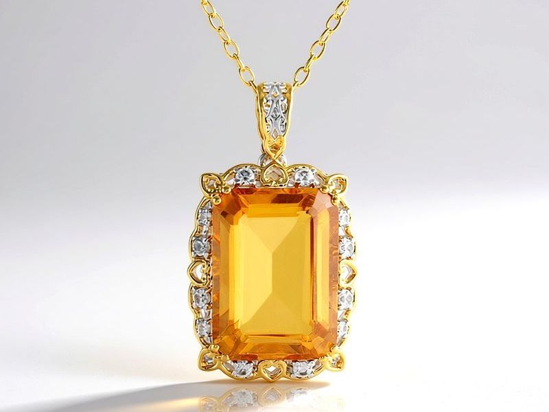 Collar en plata con Citrino Código de artículo: 2897KD