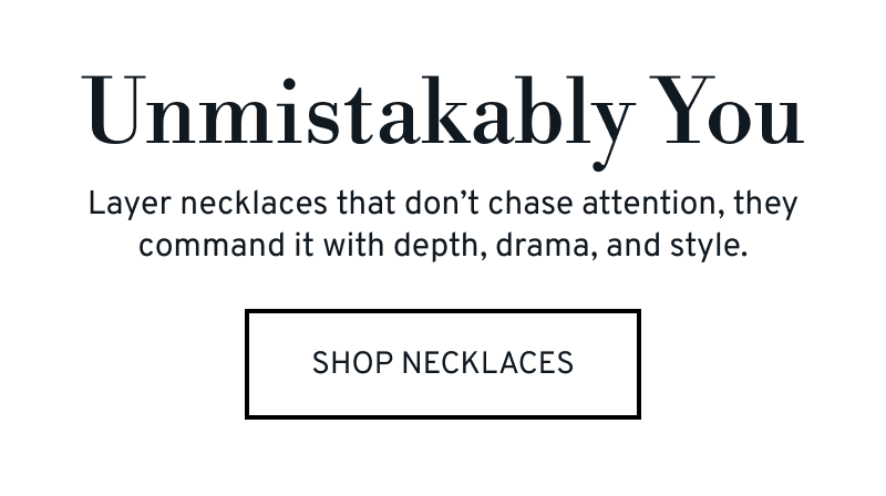 Model wearing three layered diamond and sapphire tennis necklaces. Unmistakably you. Click to Shop Necklaces