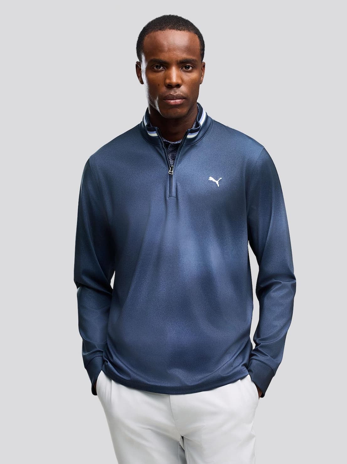 Cloudspun Tech Coastal Claret Quarter Zip Deep Navy