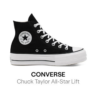 Converse Women's Chuck Taylor All-Star Lift Sneakers in Black/White