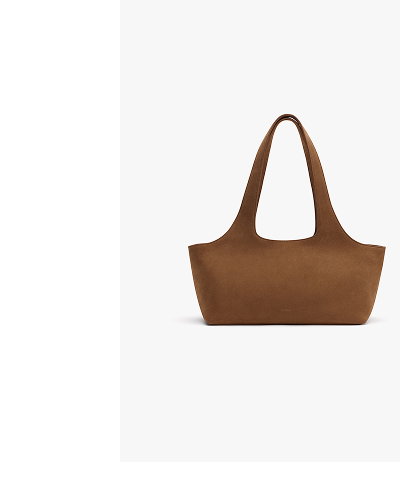 East West System Tote Cognac Suede