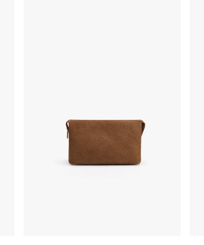 Tria Clutch Cognac Suede