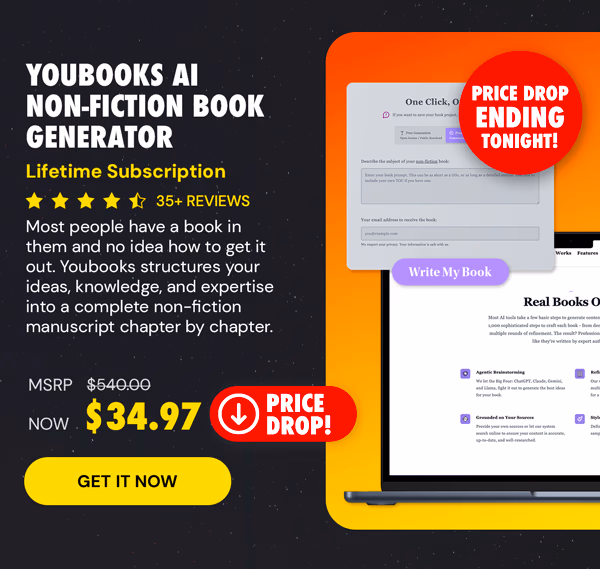 Youbooks AI Non-Fiction Book Generator: (Fan Plan) Lifetime Subscriptions