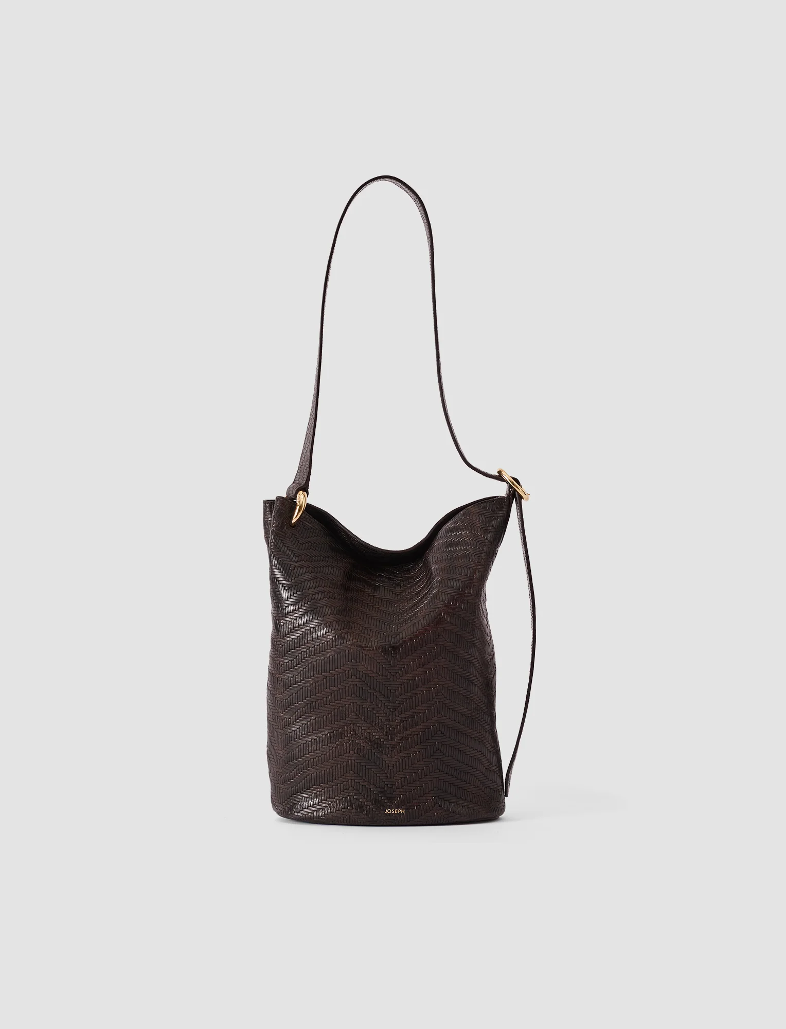 Bucket Woven Leather Bag
