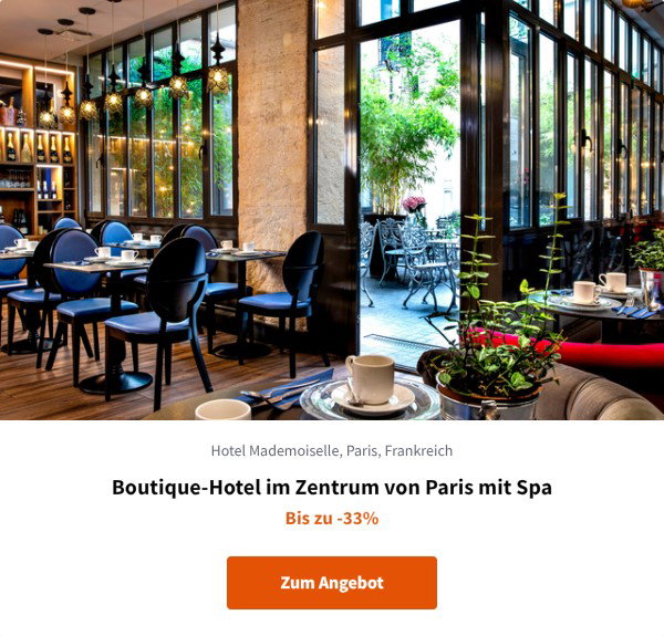 Boutique-Hotel im Zentrum von Paris mit Spa