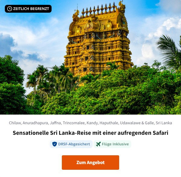 Sensationelle Sri Lanka-Reise mit einer aufregenden Safari