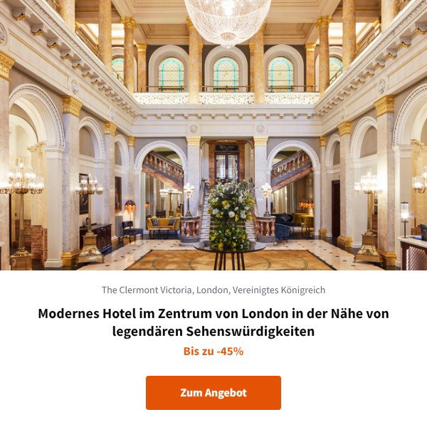 Modernes Hotel im Zentrum von London in der Nähe von legendären Sehenswürdigkeiten