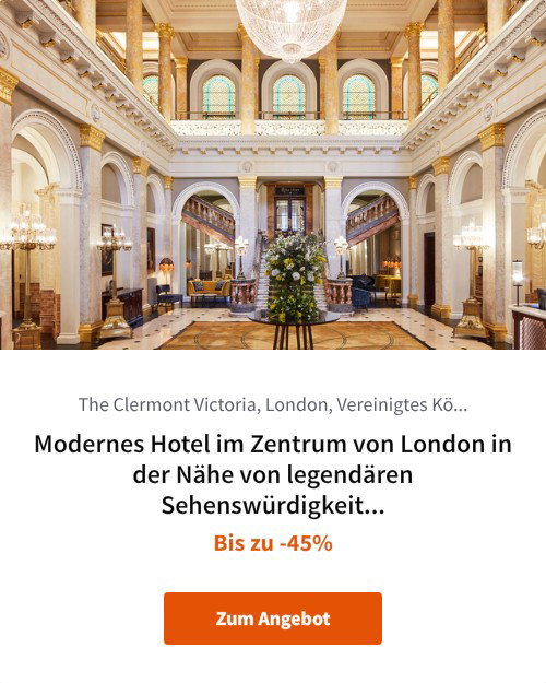 Modernes Hotel im Zentrum von London in der Nähe von legendären Sehenswürdigkeiten