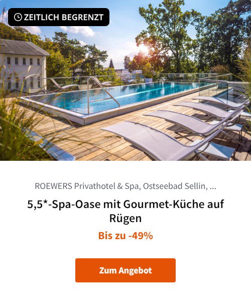 5,5*-Spa-Oase mit Gourmet-Küche auf Rügen