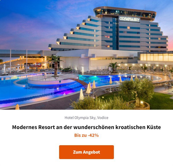 Modernes Resort an der wunderschönen kroatischen Küste