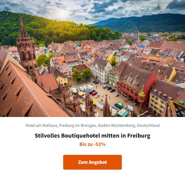 Stilvolles Boutiquehotel mitten in Freiburg