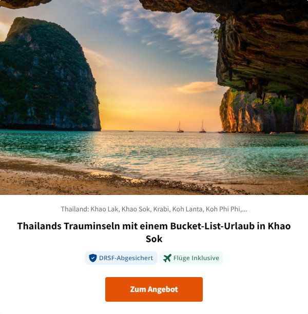 Thailands Trauminseln mit einem Bucket-List-Urlaub in Khao Sok