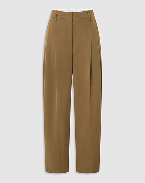 TAPERED PLEAT PANT, DARK RYE