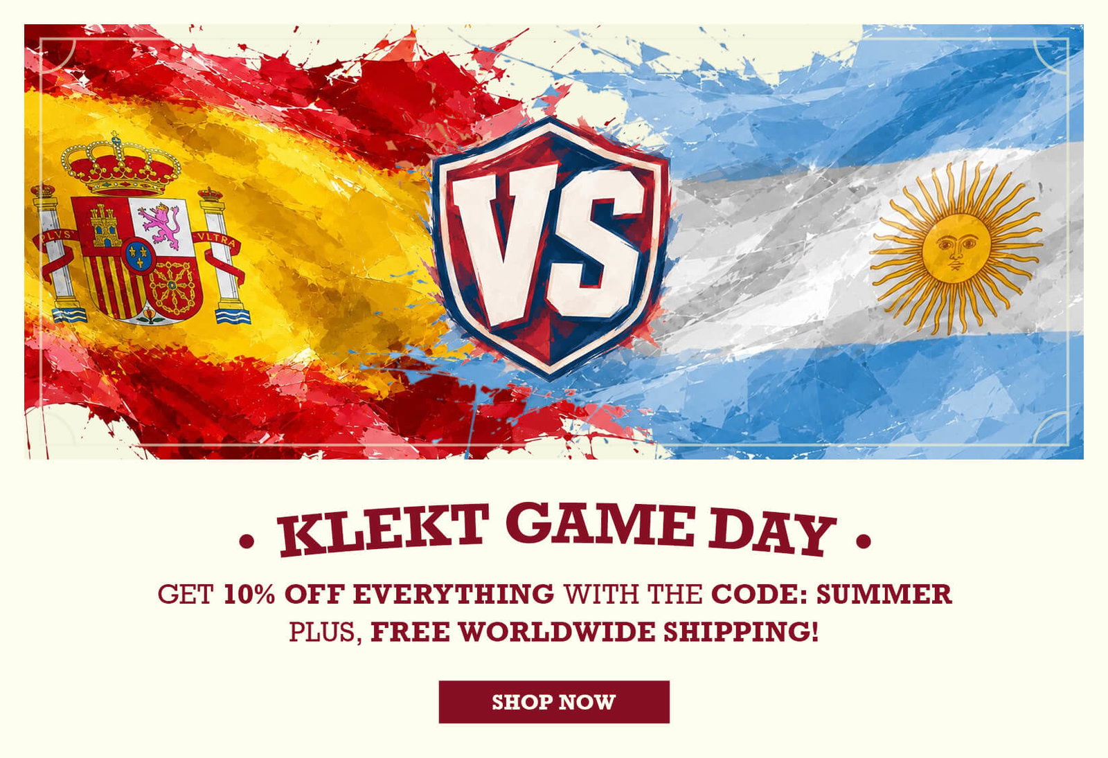 KLEKT GAME DAY. Get 10% off everything with code: summer. Plus, free worldwide shipping. Show now.