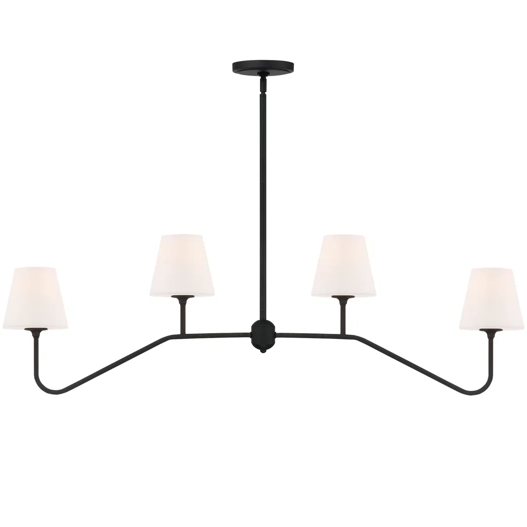 Lane 4 - Light Metal Dimmable Linear Chandelier