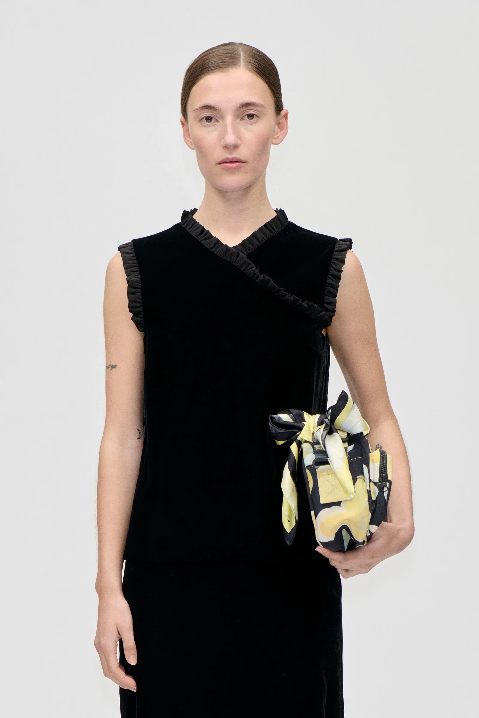 Image of Mini Ruffle Top - Black