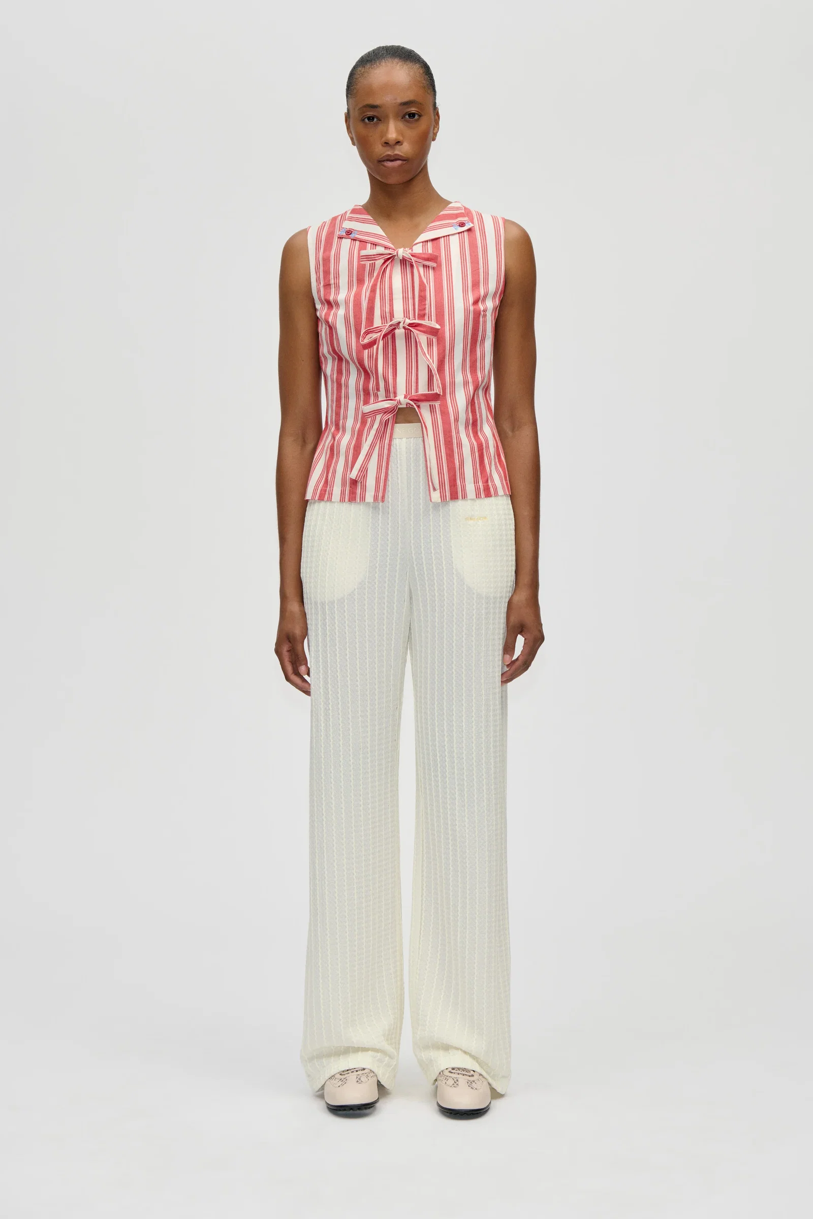 Image of Casual Elasticated Pants - Cream