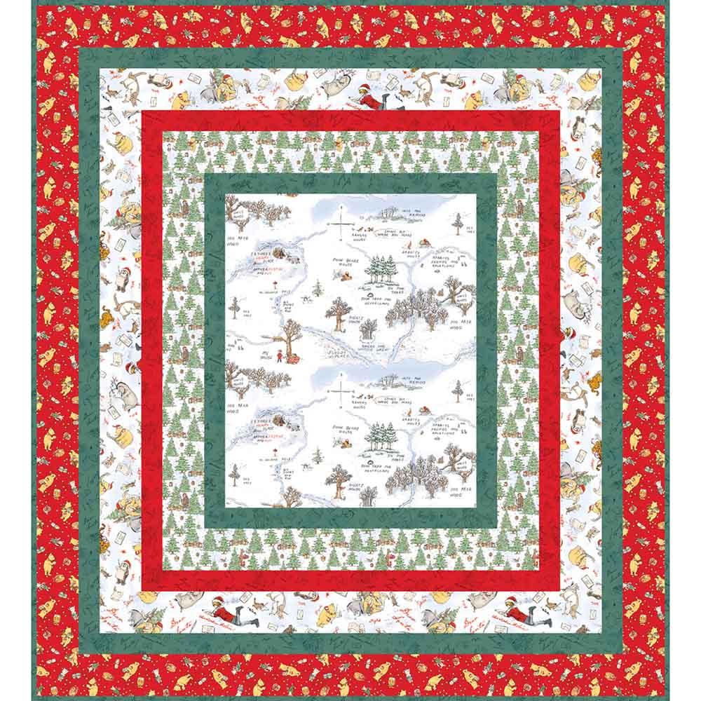 Image of Winter Classic - The Whimsical Workshop - Christmas At Pooh Corner Minky by W.A. Dodge - Studio E Fabrics - Quilt Kit
