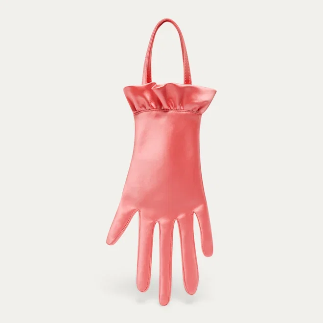 PINK SATIN HAND BAG