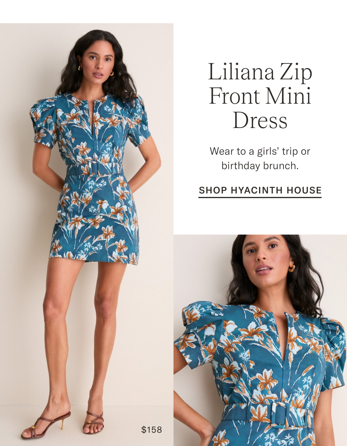 Liliana Zip Front Mini Dress
