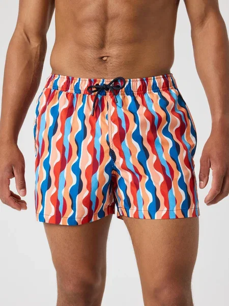 Borg Print Swim Shorts