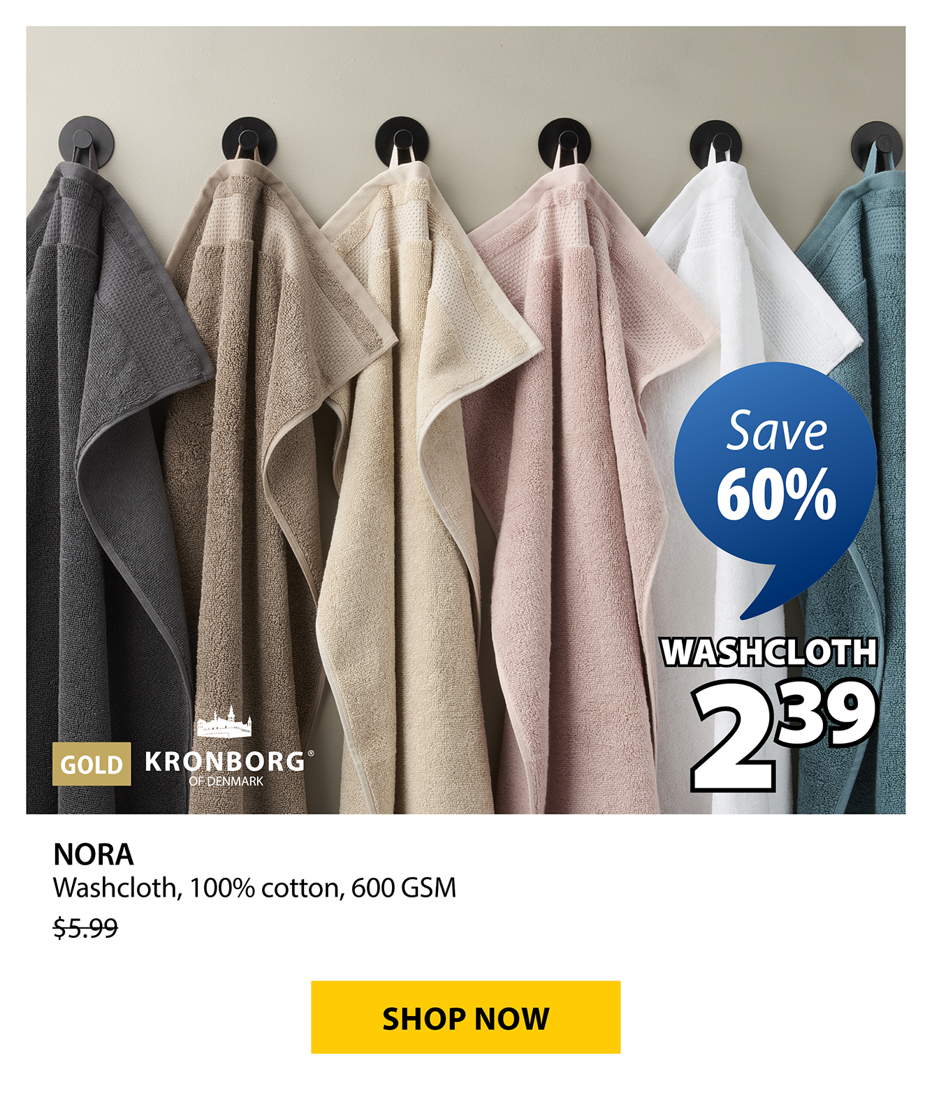 NORA Washcloth | Save 60%