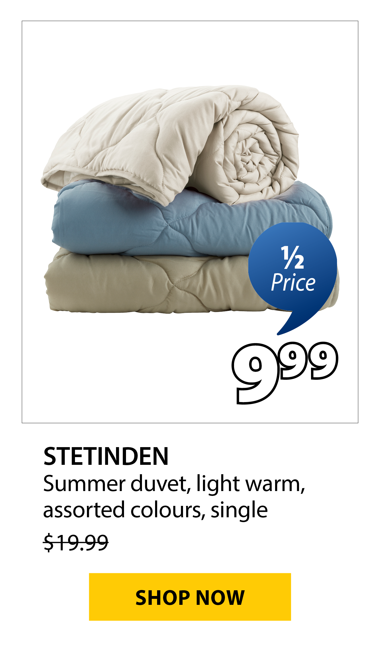 STETINDEN Summer duvet | 1/2 Price