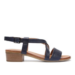 Tianey Navy Leather Sandals