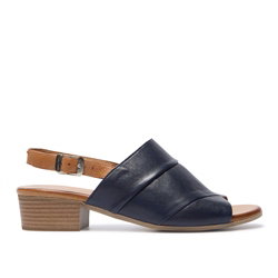 Arriba Navy Leather Sandals
