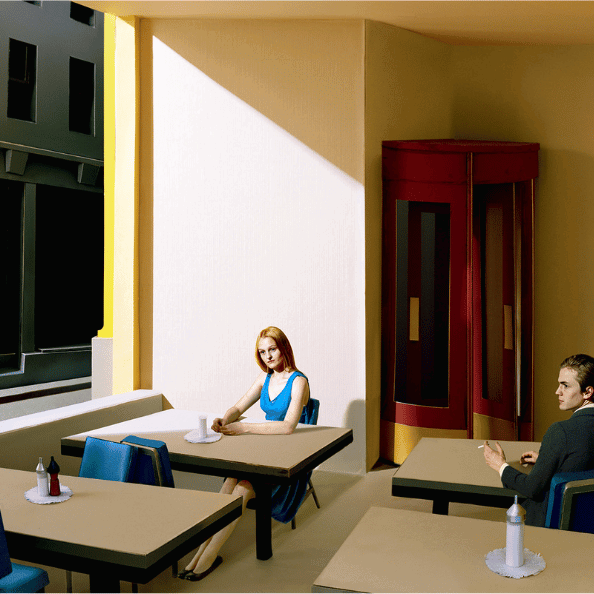 Photograph Woman in cafe edward hopper