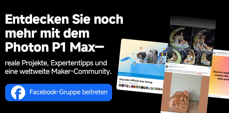 Entdecken Sie noch mehr mit dem Photon P1 Max – reale Projekte, Expertentipps und eine weltweite Maker-Community.