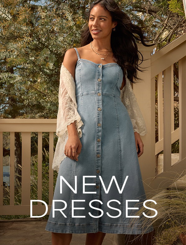 New dresses. Model wearing maurices clothing.
