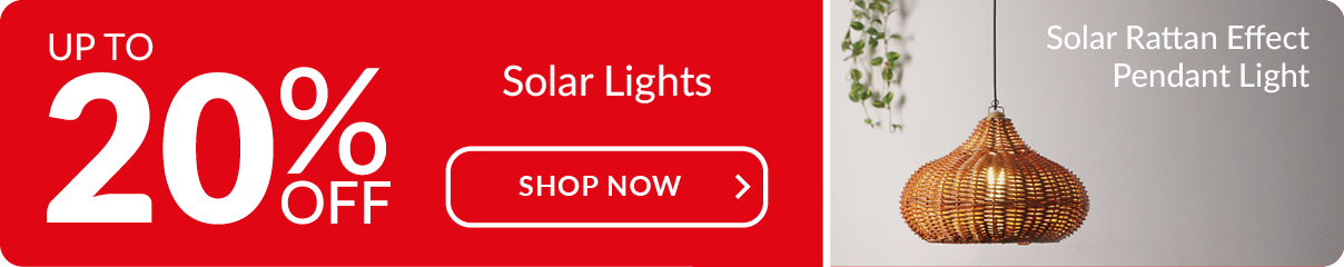 up to 20% off solar lights - shop now