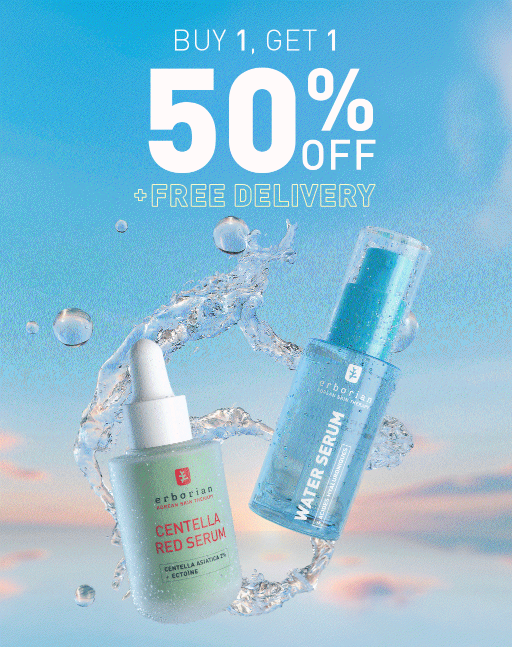 Buy 1 get 1 50% off + free delivery