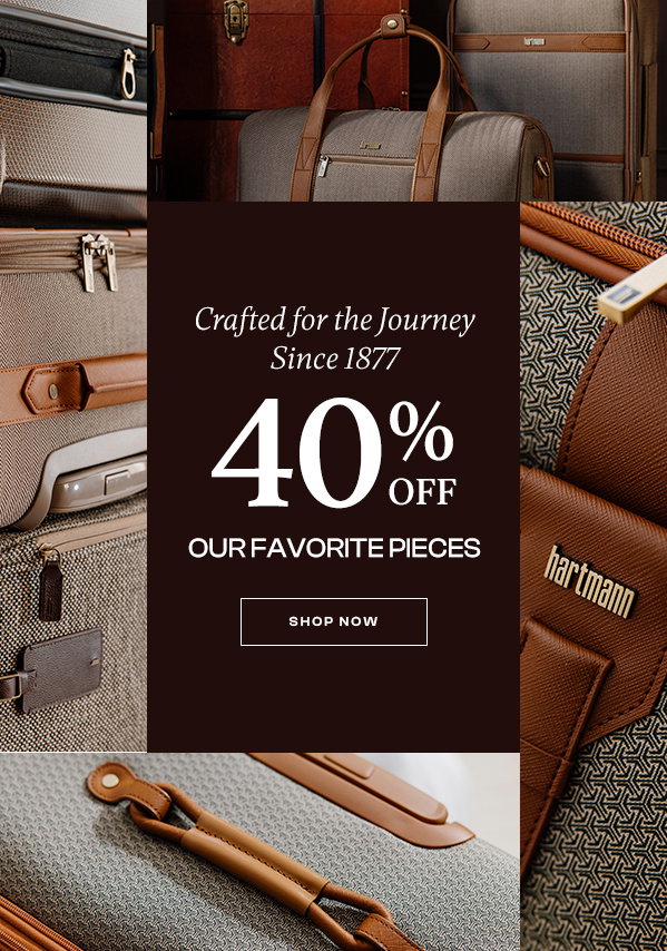 Enjoy 40% Off select luggage and bags