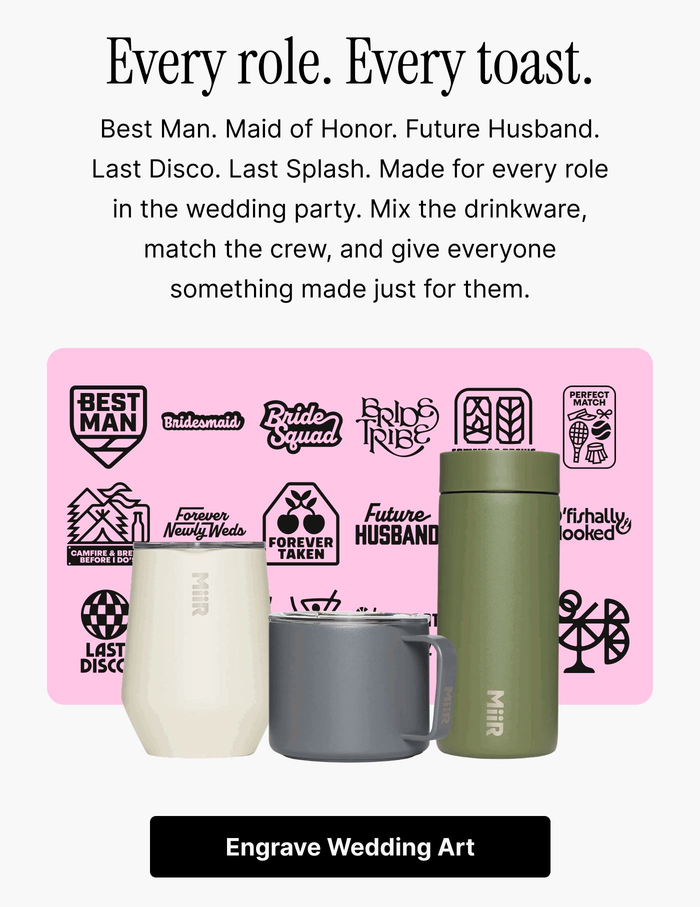 Engrave Wedding Art on your MiiR
