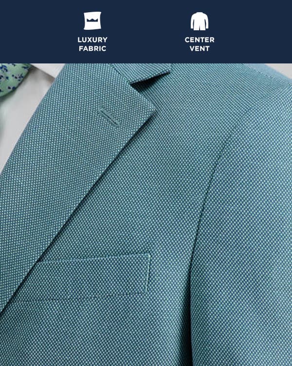 J.M. Haggar has a center vent and is constructed of luxury fabric