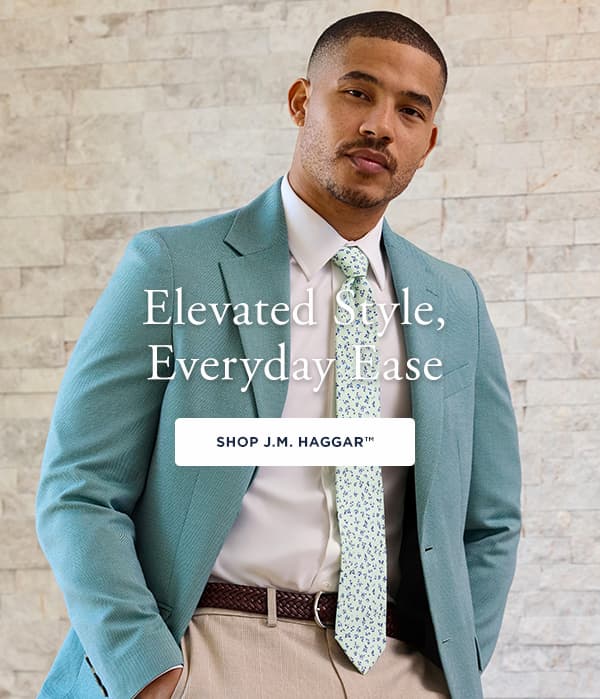 A man poses in a J.M. Haggar sport coat