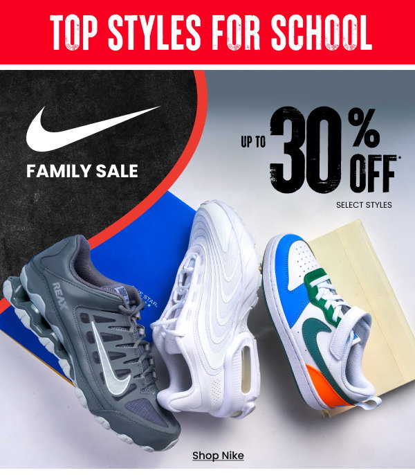 Top styles for school Nike sale up to 30% Off 