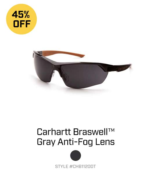 Carhartt anti-fot lens safety glasses