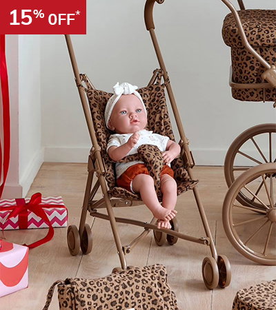 -15% off* Large Leopard Print Lightweight Pushchair, Vertbaudet x Envie de Fraise