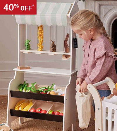 -40% Market Stall + Fruit & Vegetables in Bulk, in FSC® Wood