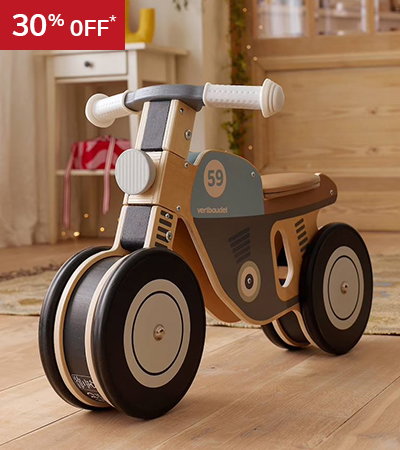 -30% off* Wooden FSC®100% motorcycle ride-on toy
