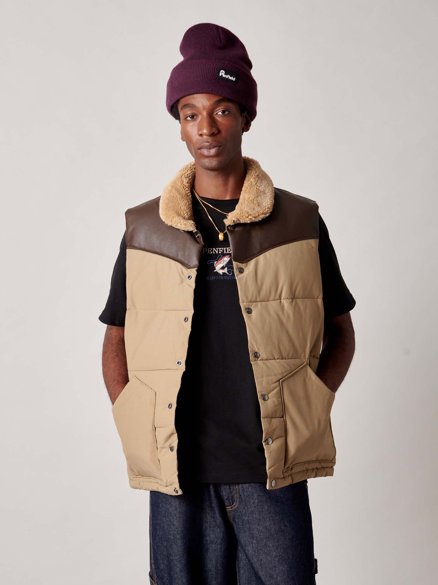 Rockwool Vest in Lead Gray